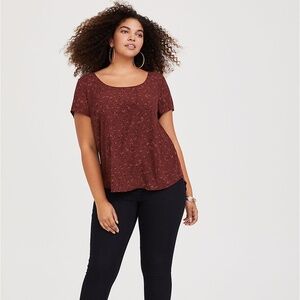 Torrid 4 Top Abbey button back blouse 26 4x